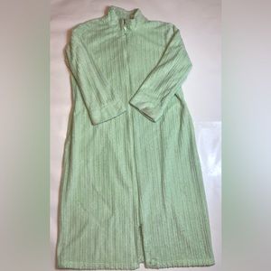 Adonna Mint Teal Green Zip Front Robe